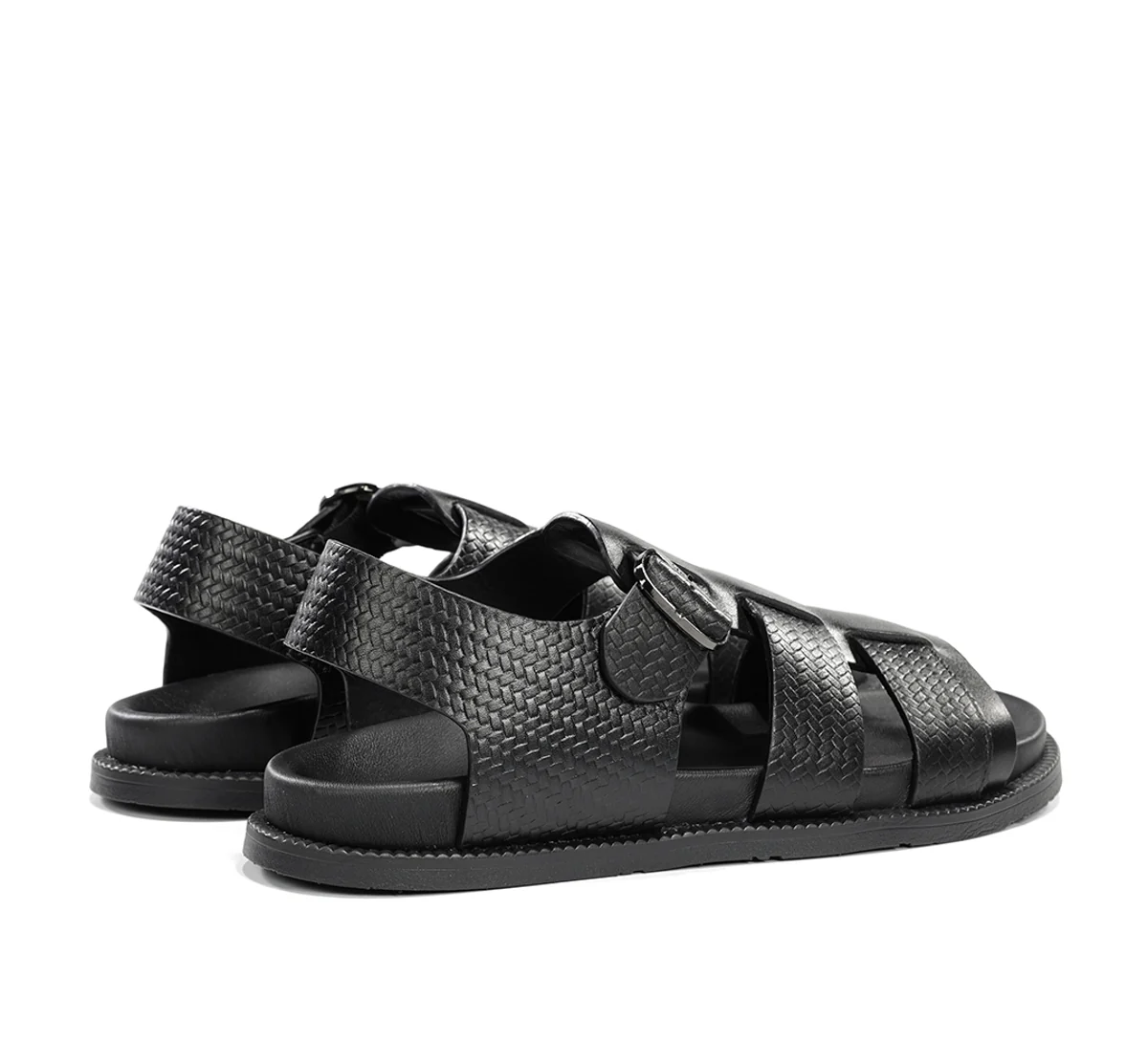 BARI F2449 Schwarze Sandale - Image 3