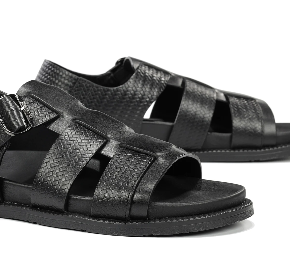 BARI F2449 Schwarze Sandale - Image 7
