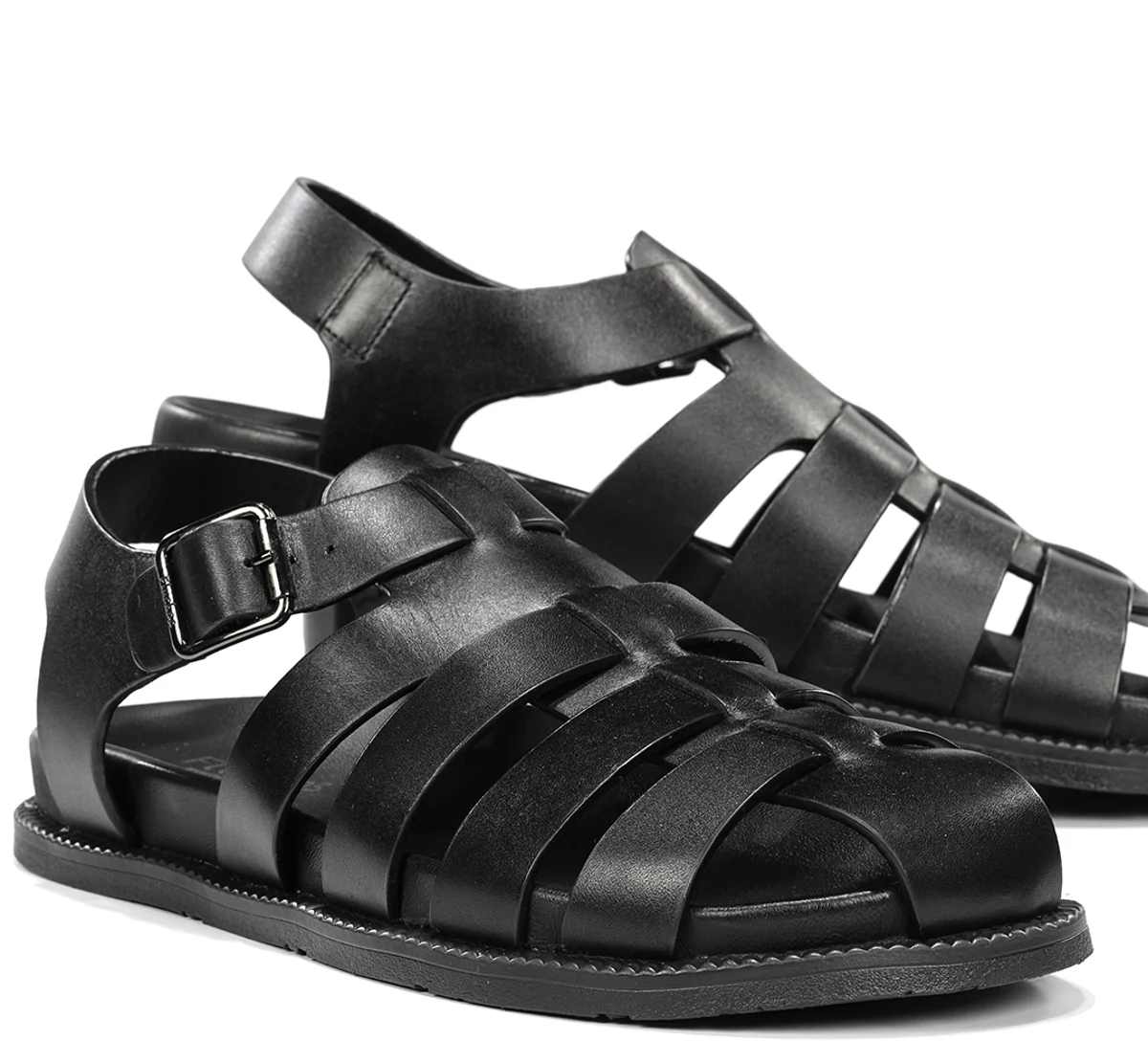 BARI F2450 Schwarze Sandale - Image 7