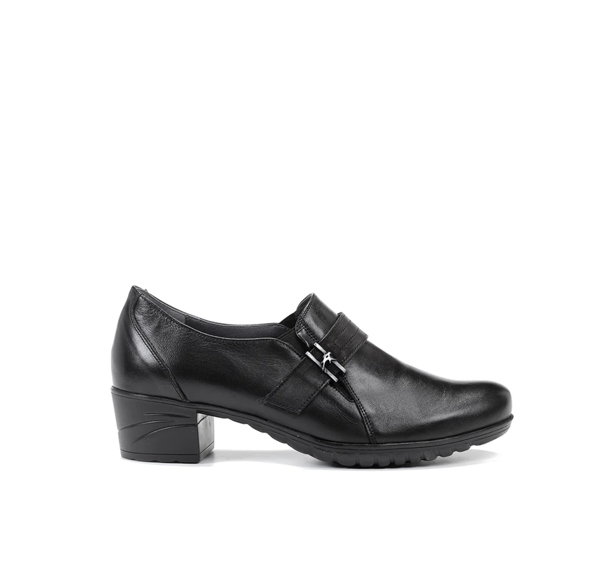 CHARIS F0942 Schwarze Heeled-Schuh