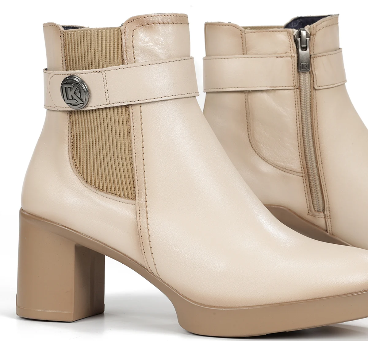 ELITE D9422 Taupe Stidefeletten - Image 7