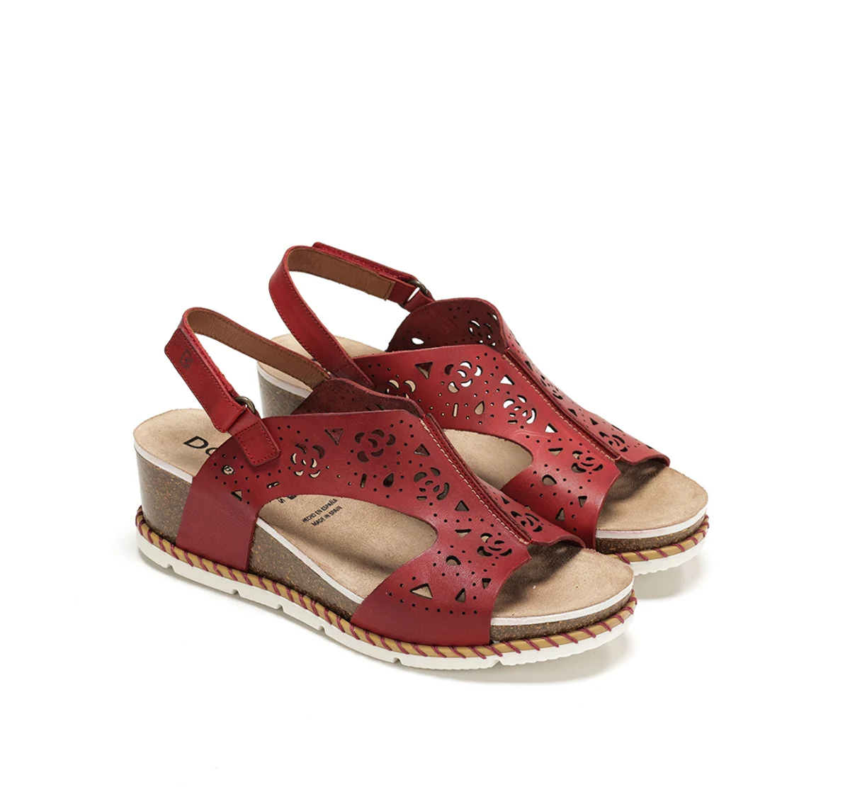 GOLD D9319 Roter Sandale - Image 4