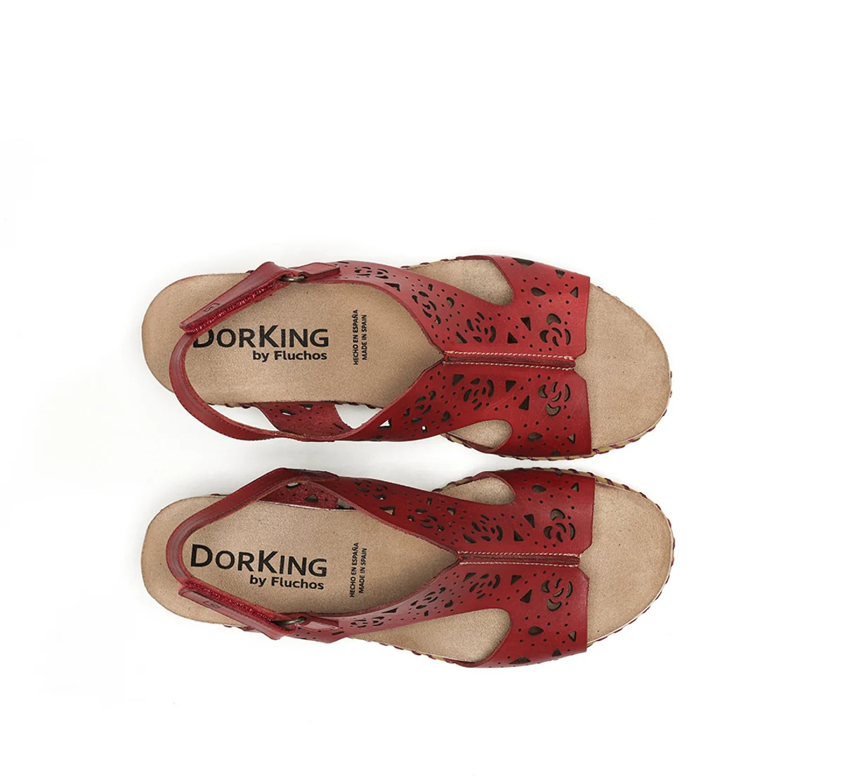 GOLD D9319 Roter Sandale - Image 5