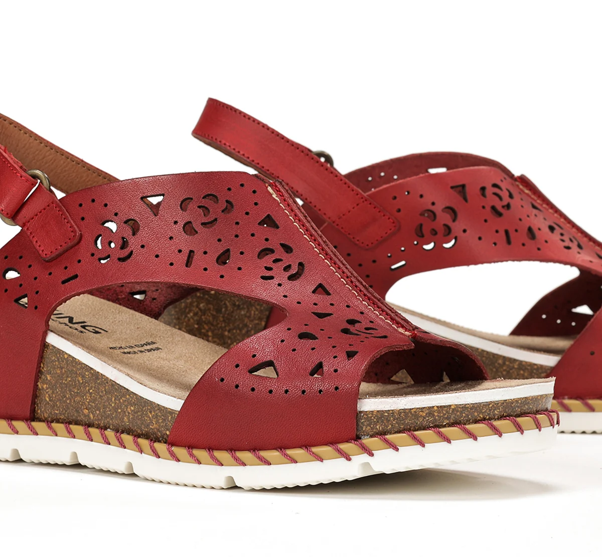 GOLD D9319 Roter Sandale - Image 7