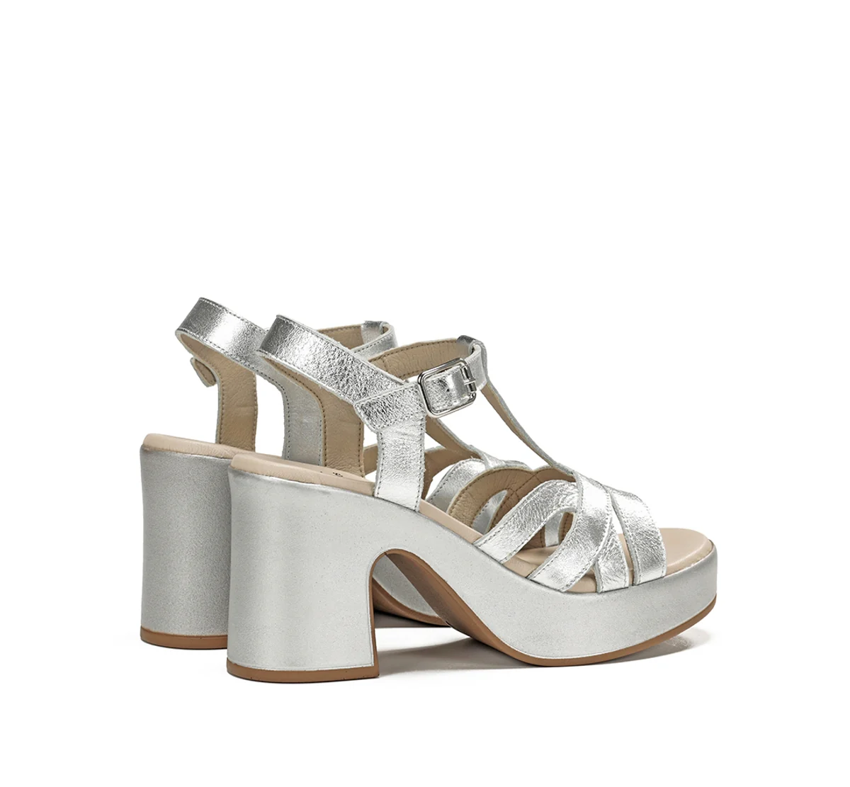 JESSY D9276 Silberne Sandale - Image 3