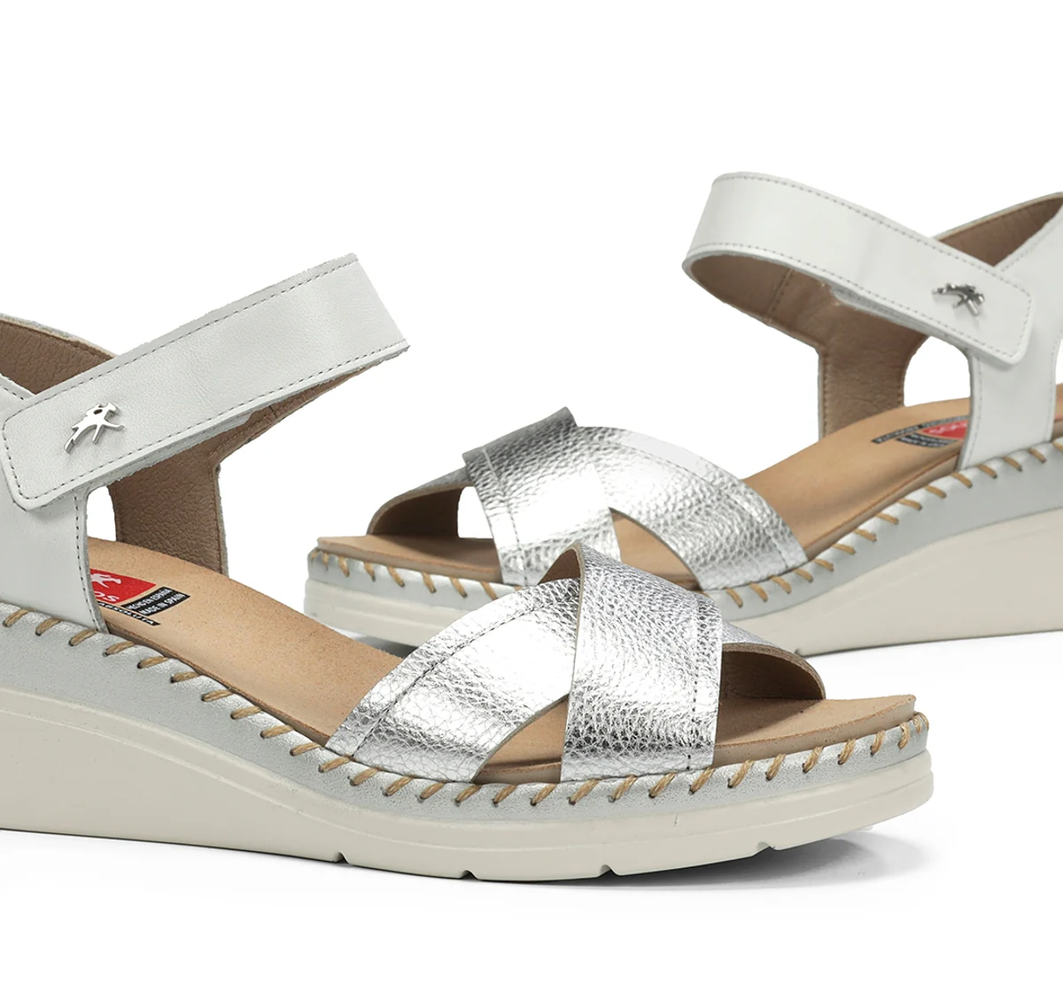 LEZA F2139 Silberne Sandale - Image 7