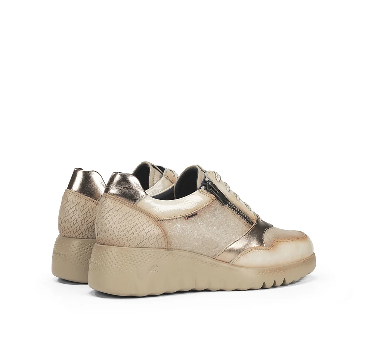 LIVE F2248 Taupe Turnschuhe - Image 3
