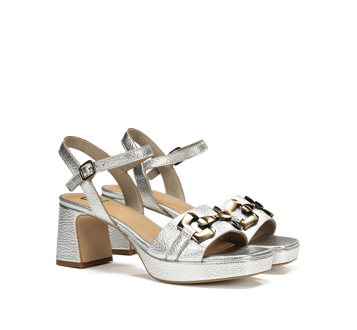 LYRA D9253 Silberne Sandale - Image 2
