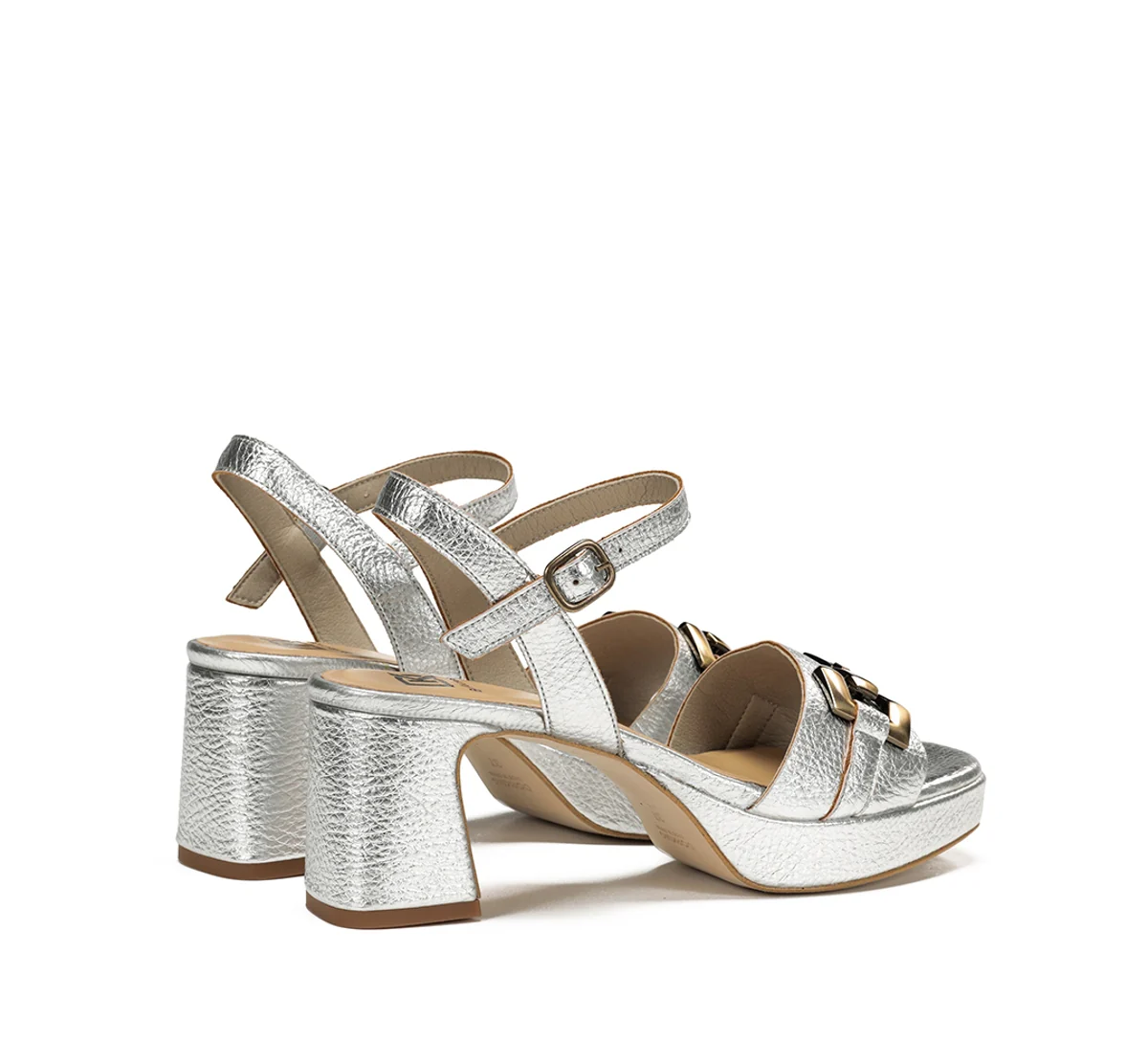 LYRA D9253 Silberne Sandale - Image 3