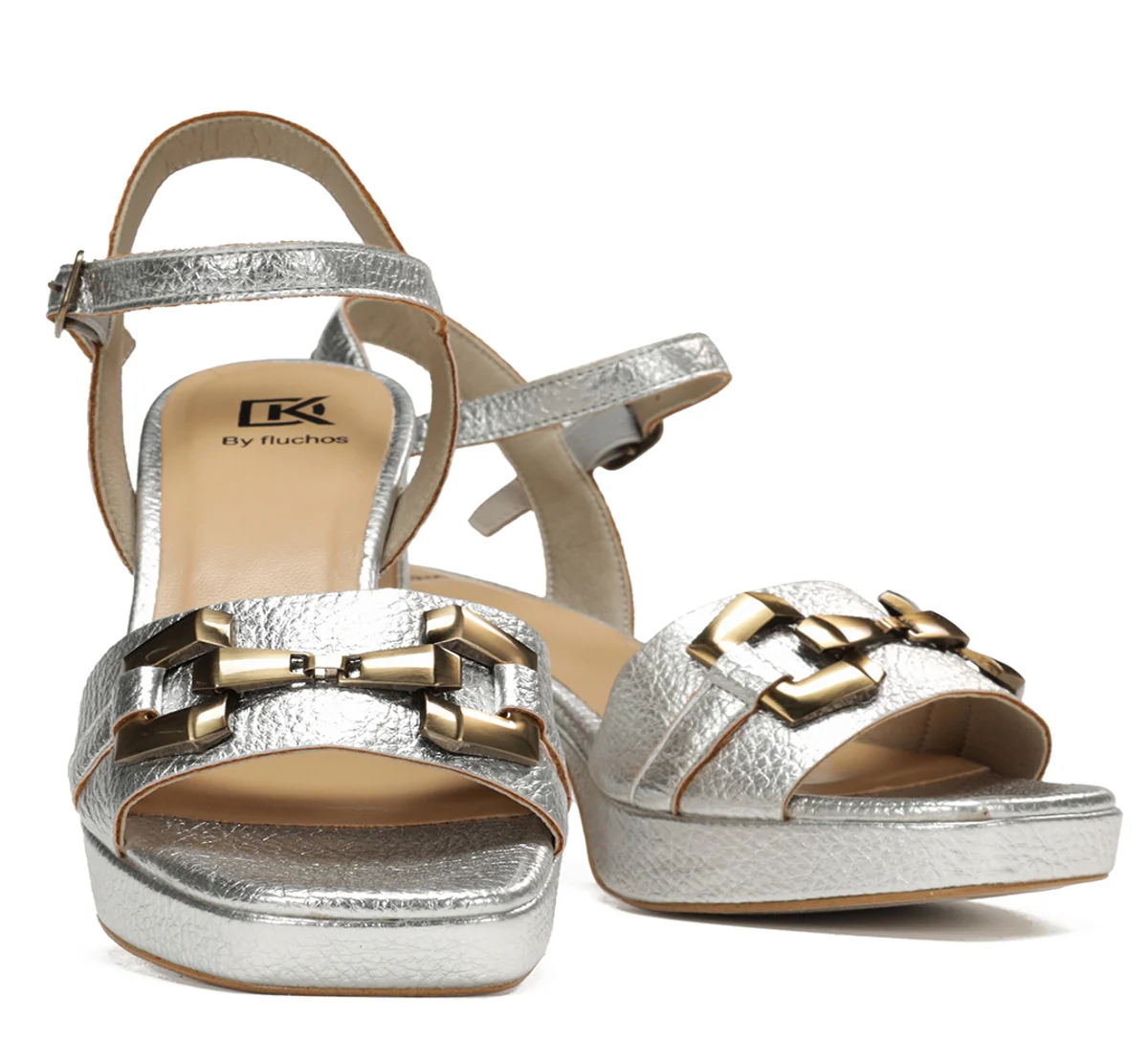 LYRA D9253 Silberne Sandale - Image 7