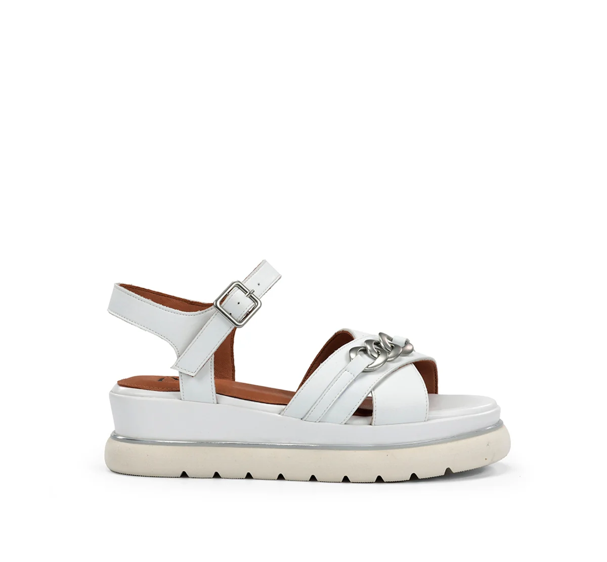 NIKA D9527 Weißer Sandale