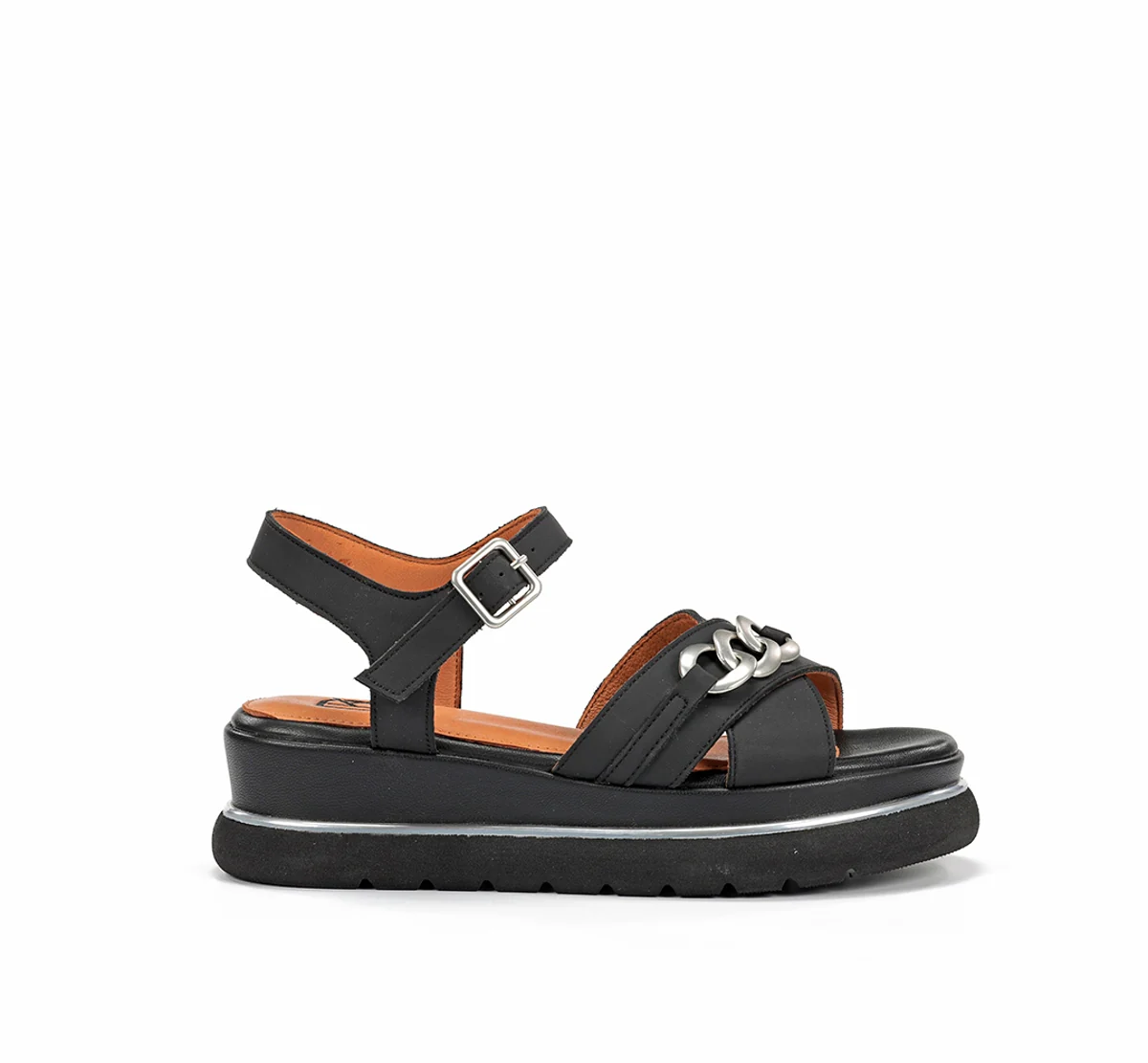 NIKA D9527 Schwarze Sandale