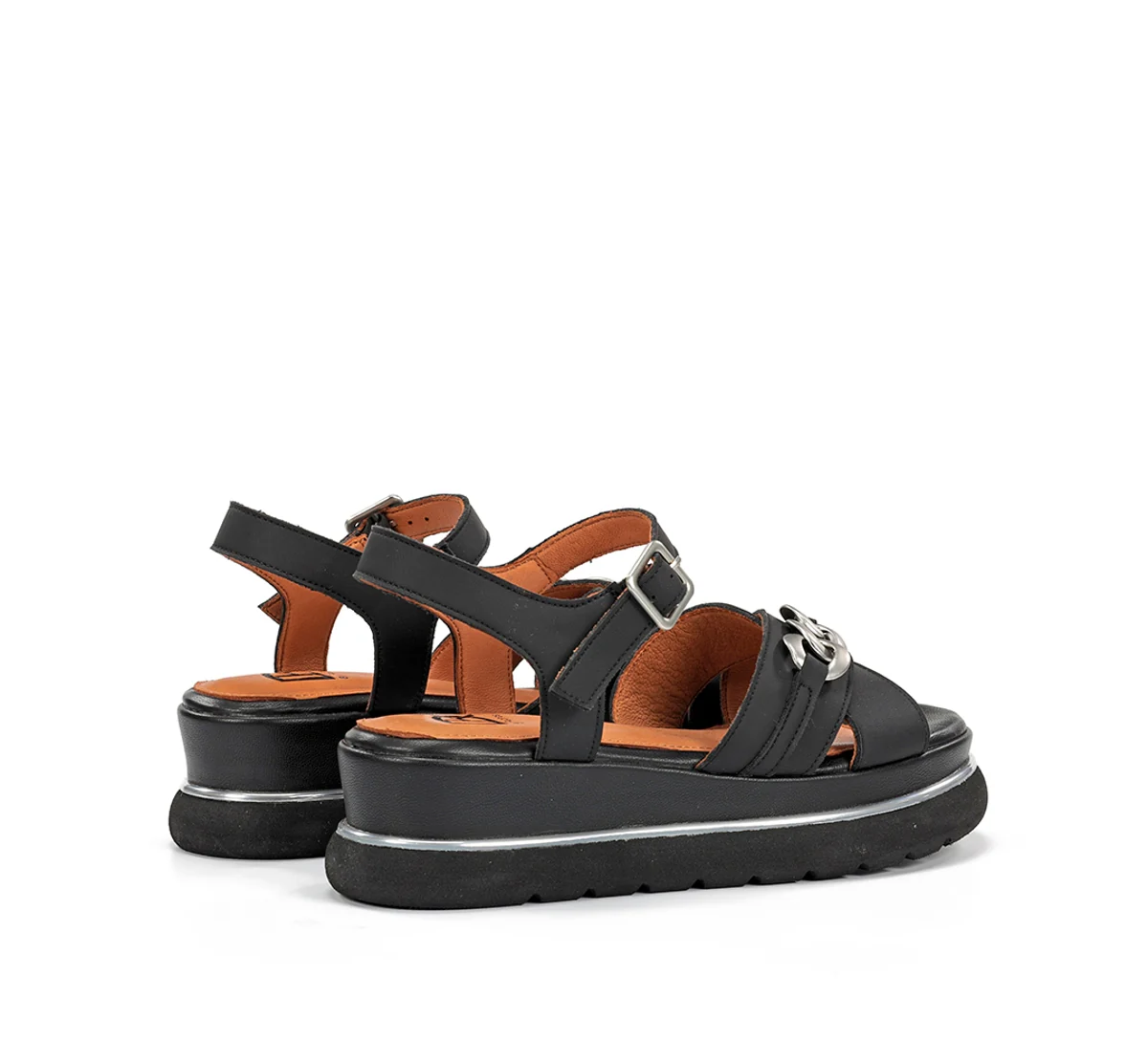 NIKA D9527 Schwarze Sandale - Image 3
