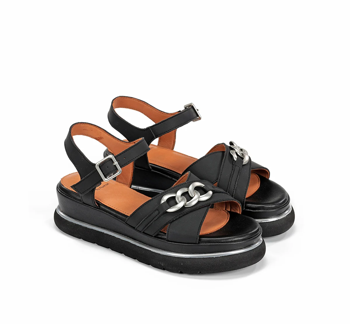 NIKA D9527 Schwarze Sandale - Image 4