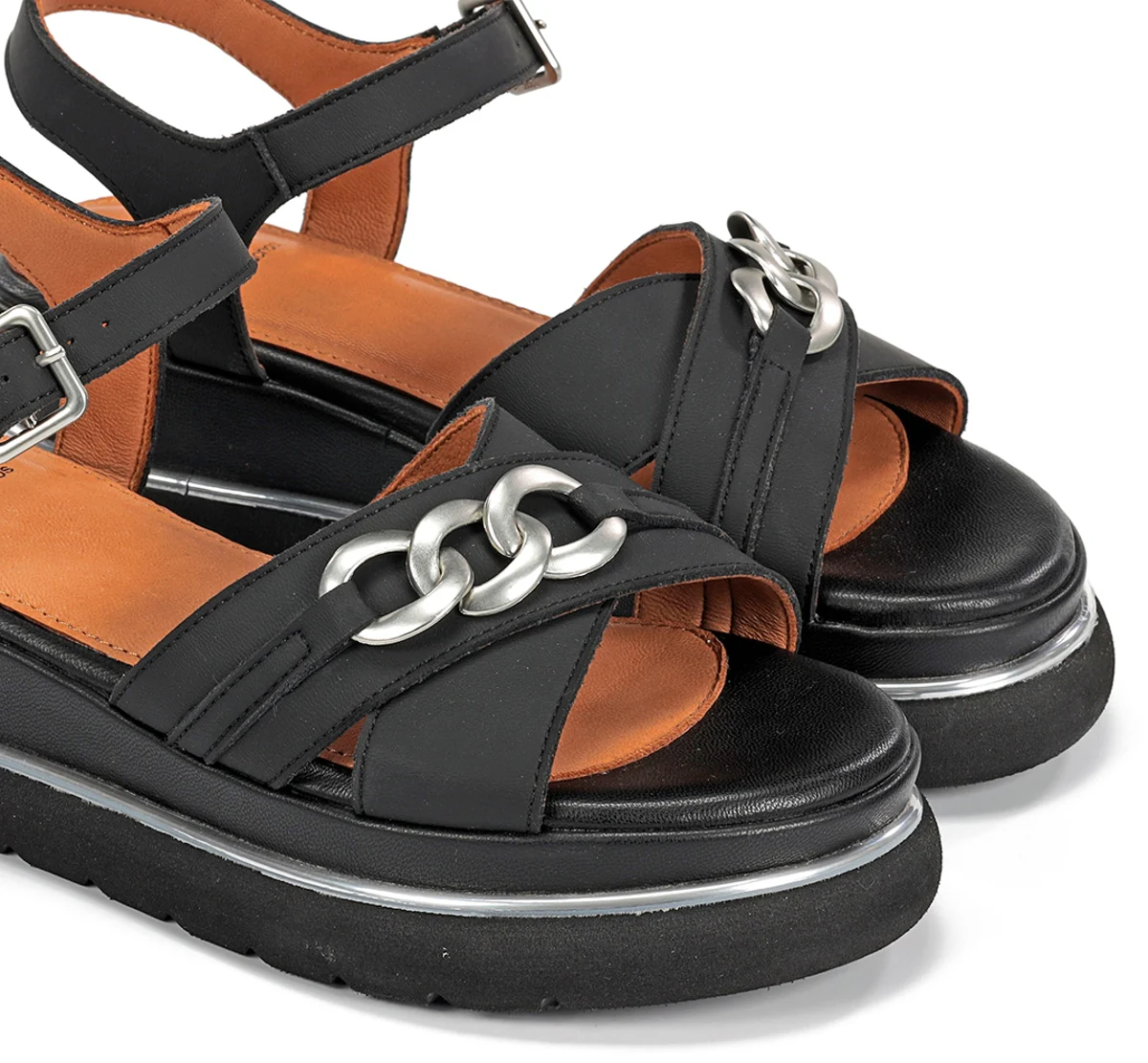 NIKA D9527 Schwarze Sandale - Image 6