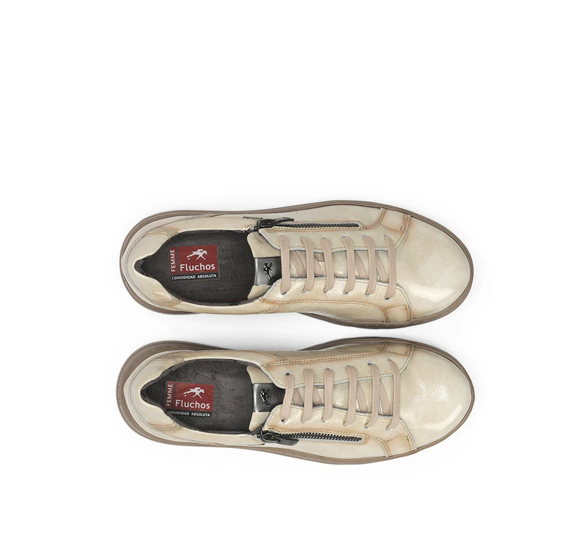 POMPAS F1666 Taupe Turnschuhe - Image 5