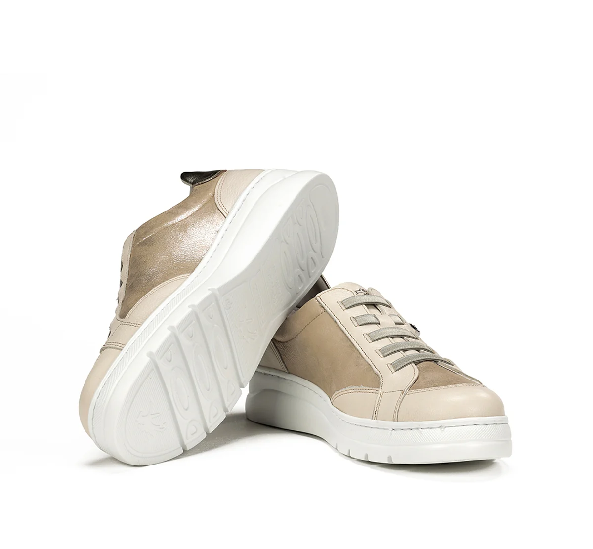 POMPAS F1918 Taupe Turnschuhe - Image 4