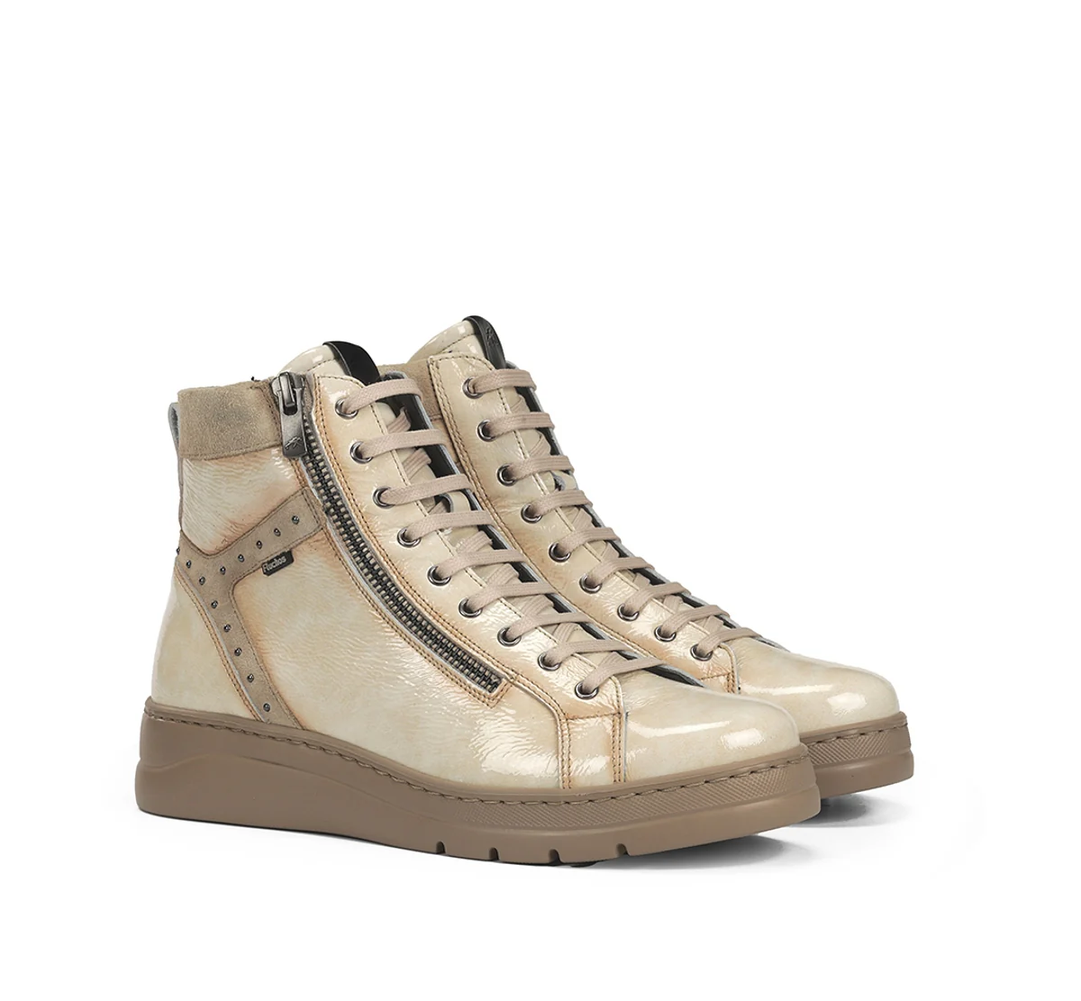 POMPAS F2250 Taupe Stiefeletten - Image 2