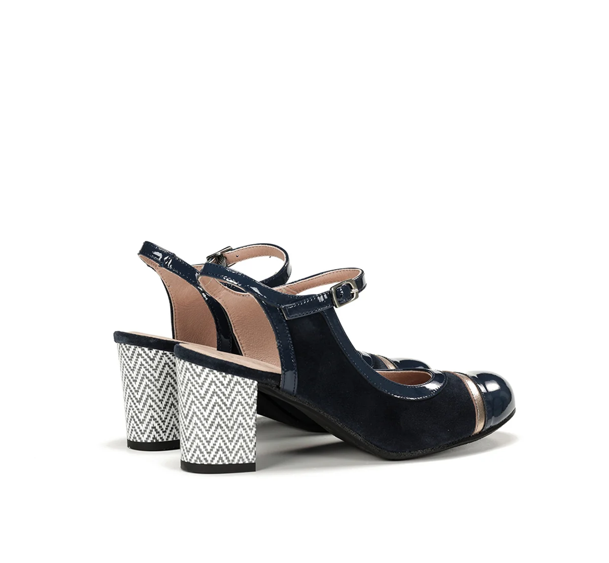 RODIN D9093 Blauer Heeled-Schuh - Image 3
