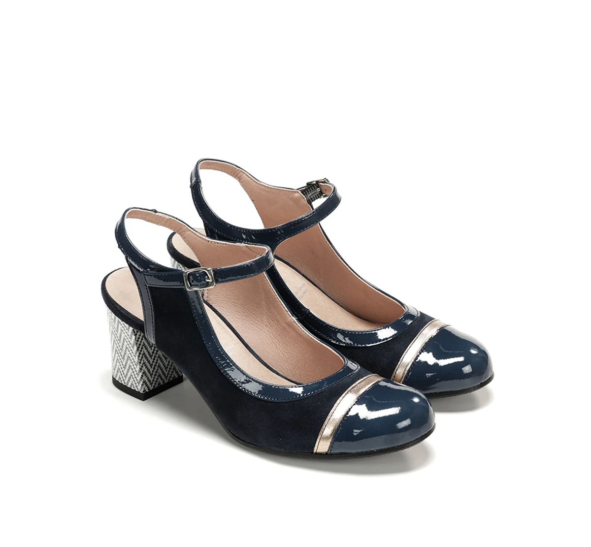 RODIN D9093 Blauer Heeled-Schuh - Image 4