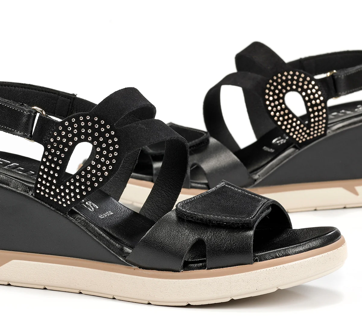 SMASH F2169 Schwarze Sandale - Image 7