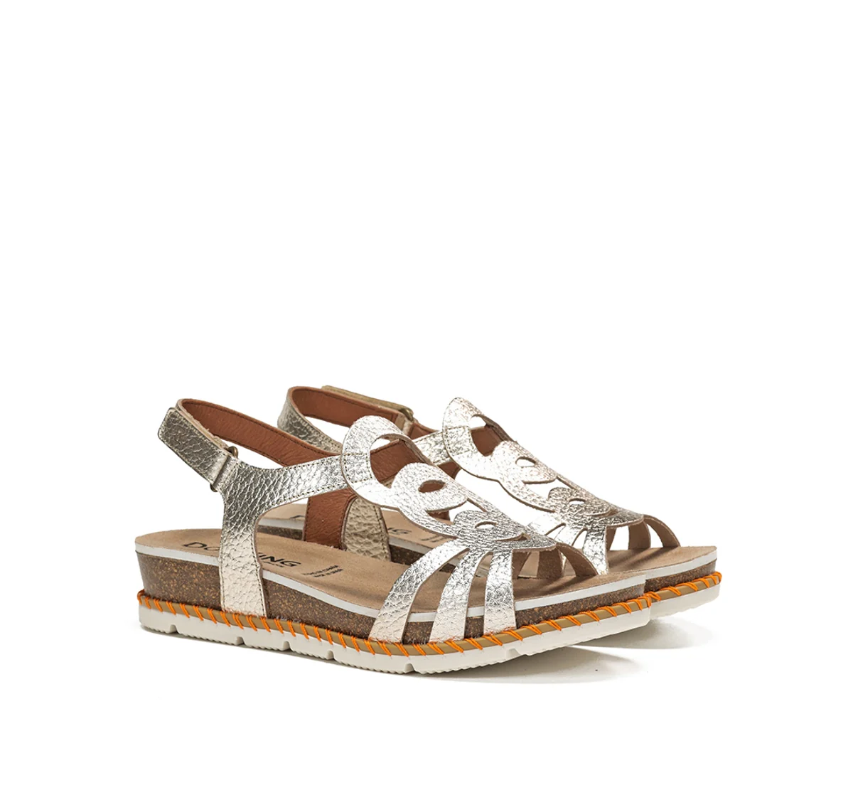 SPORT D9322 Goldener Sandale - Image 2