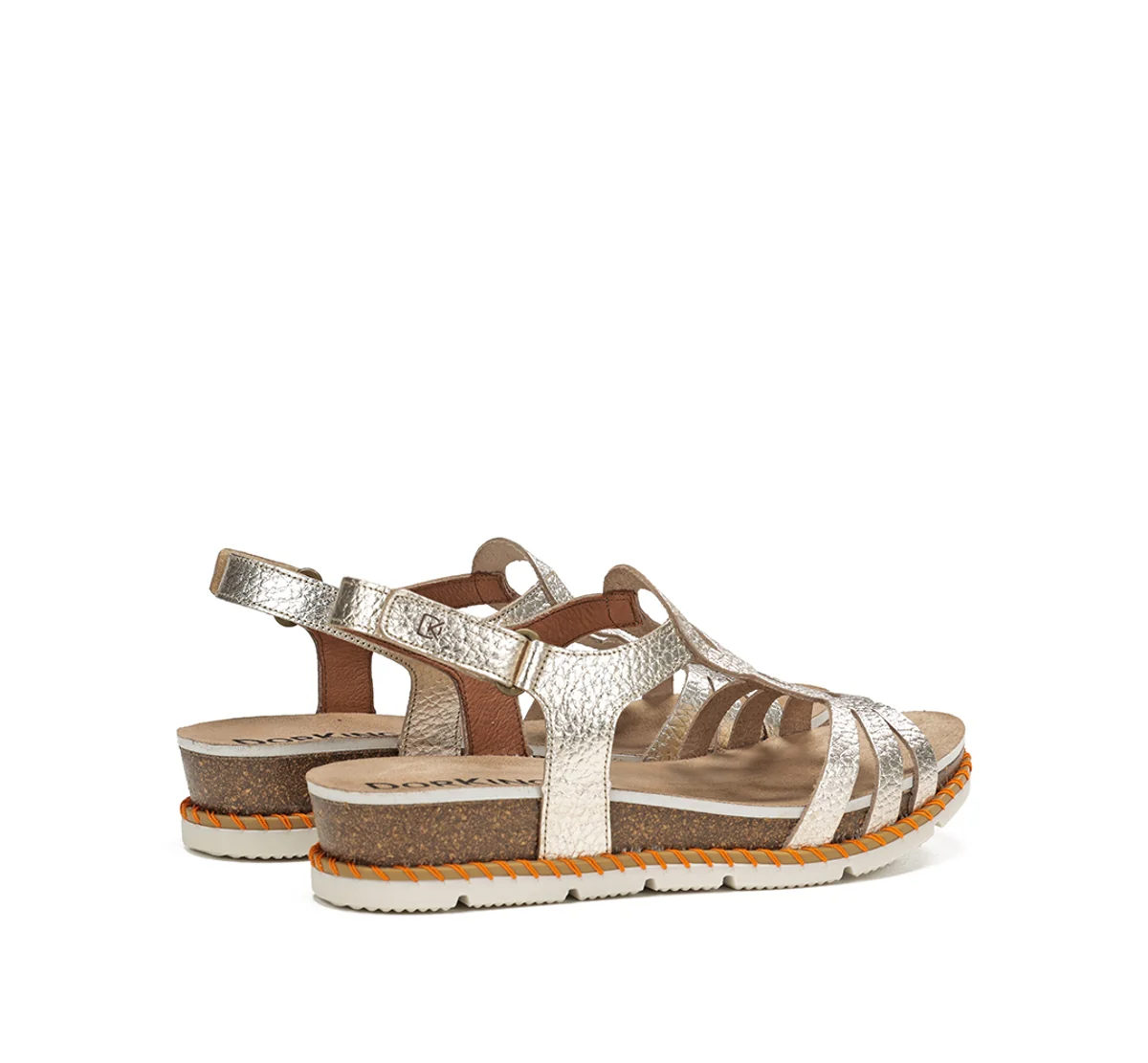 SPORT D9322 Goldener Sandale - Image 3