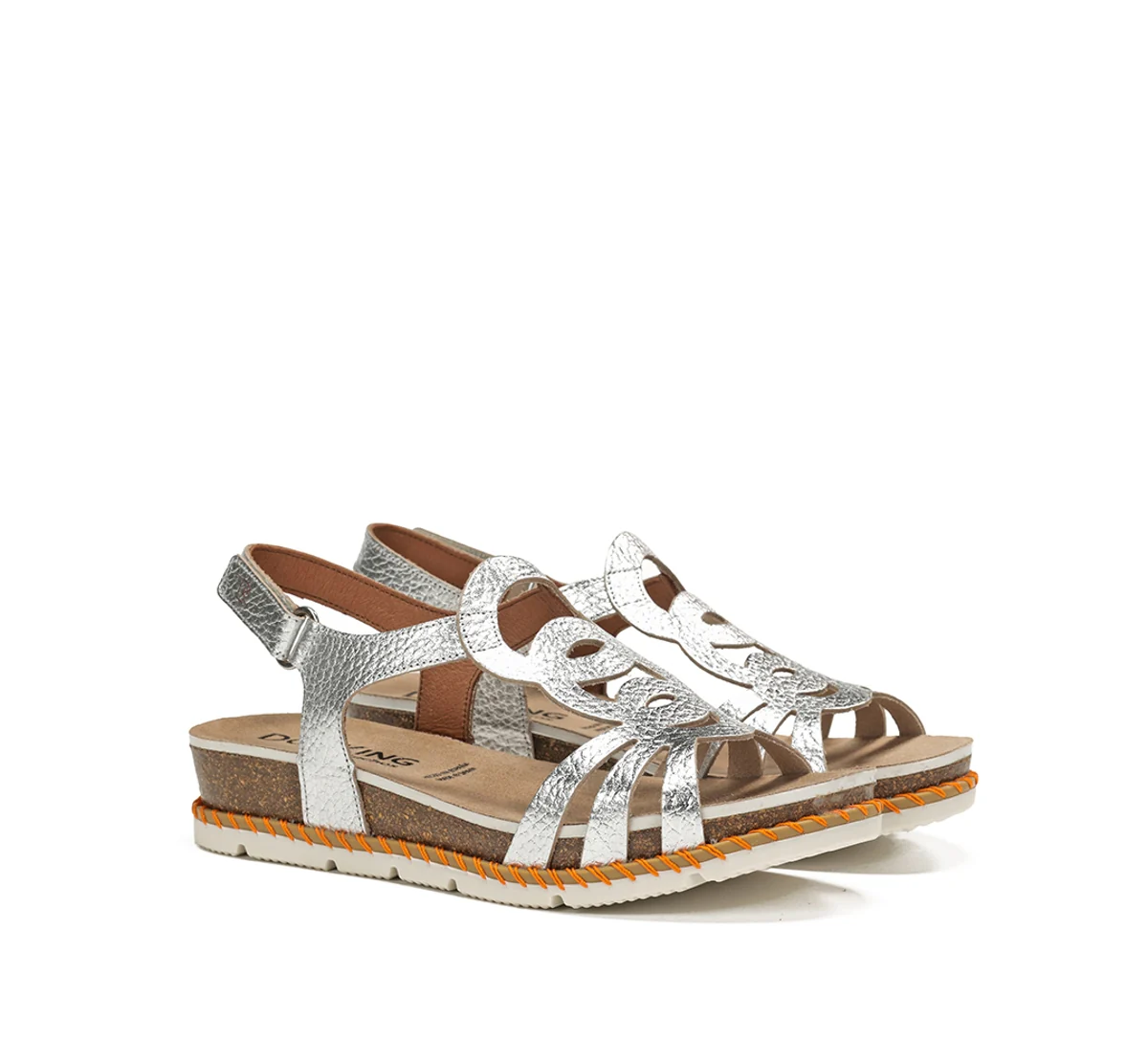 SPORT D9322 Silberne Sandale - Image 2