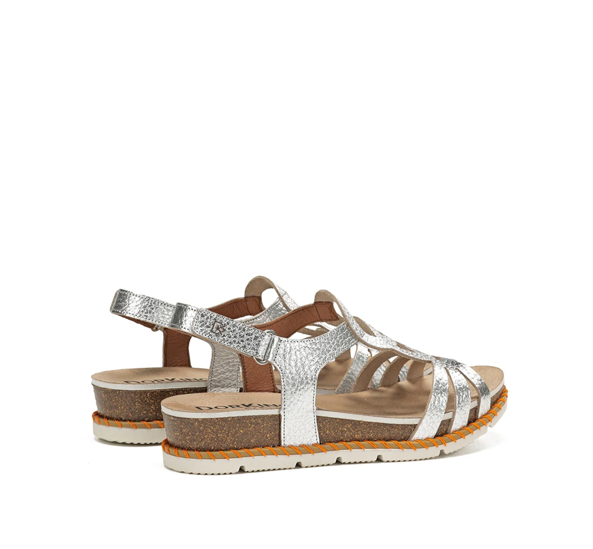 SPORT D9322 Silberne Sandale - Image 3
