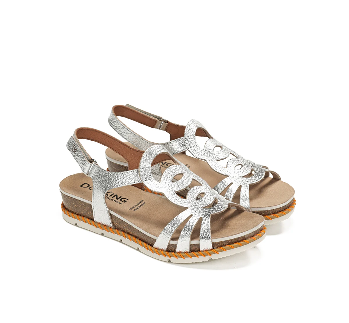 SPORT D9322 Silberne Sandale - Image 4