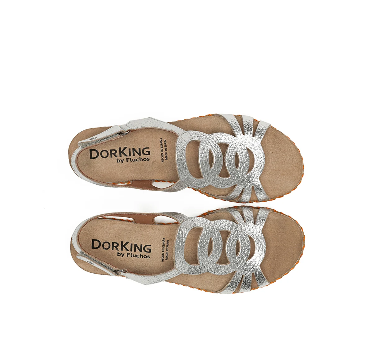 SPORT D9322 Silberne Sandale - Image 5