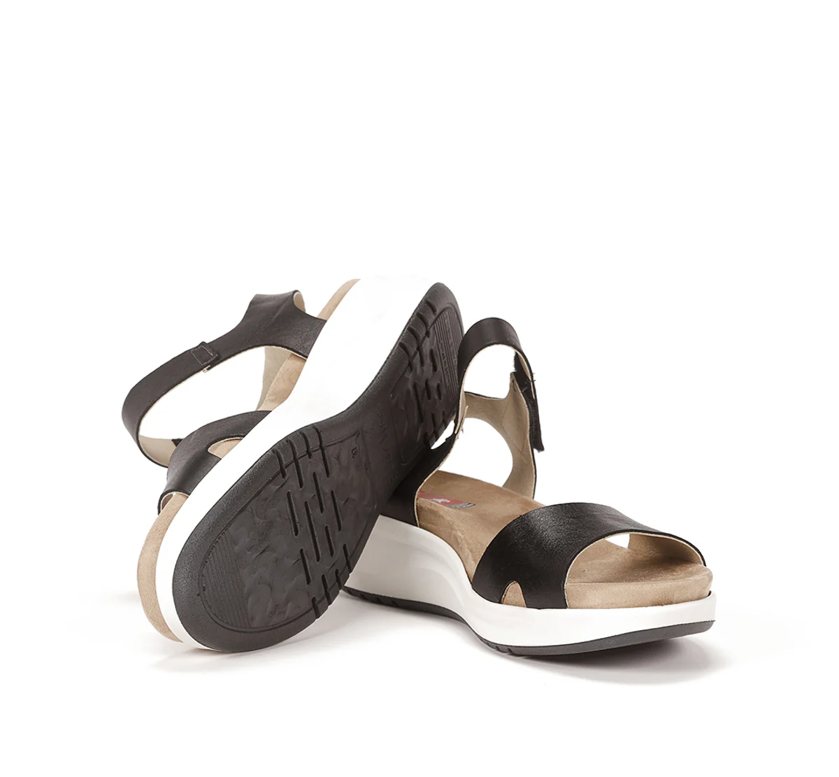 YAGON F1475 Schwarze Sandale - Image 4