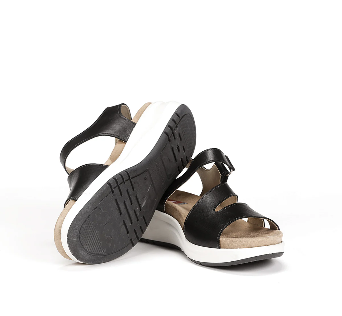 YAGON F1478 Schwarze Sandale - Image 5